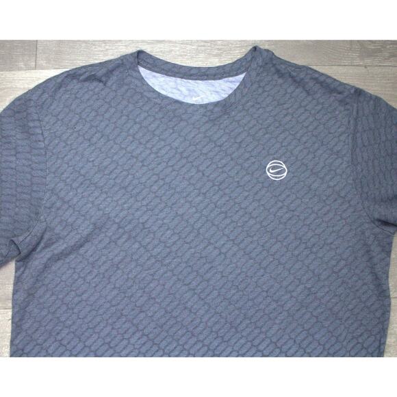 Nike Basketball T-Shirt Dri-Fit Gray Men’s L Athletic Cut - Picture 2 of 5